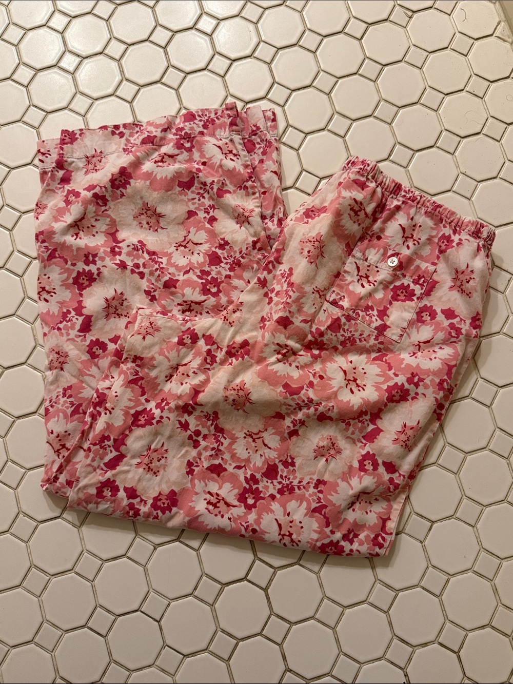 J. crew Floral Pink Cotton Lounge Pants